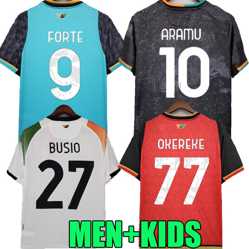 

Venezia FC Football Jerseys 21/22 #10 ARAMU #9 FORTE Okereke Venice Home Black Soccer Jersey #27 BUSIO #7 MAZZOCCHI Away Cuisance Shirt 2021/2022 Men 3rd Adult Uniforms 4th, Home champions