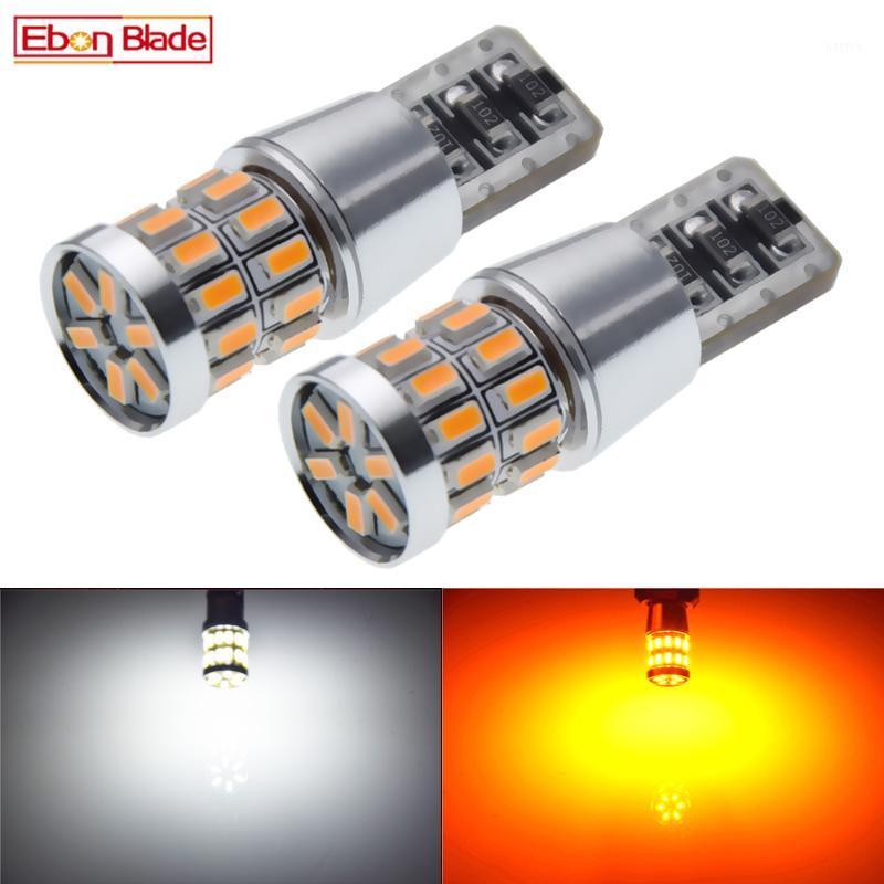 

2Pcs T10 LED Car Signal Light W5W 194 Canbus Auto Interior Side Wedge Marker Lamp DRL Backup Reverse Bulb White Amber Orange 12V1, As pic
