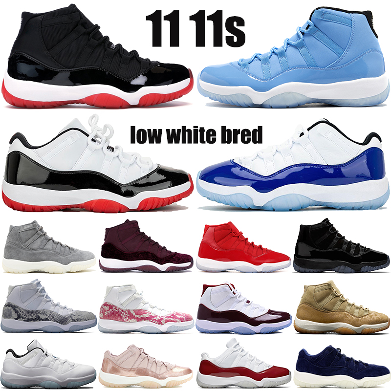 

Jumpman new 11 11s mens basketball shoes low white bred heiress night maroon pantone pinnacle grey SE metallic gold men women sneakers, Double box
