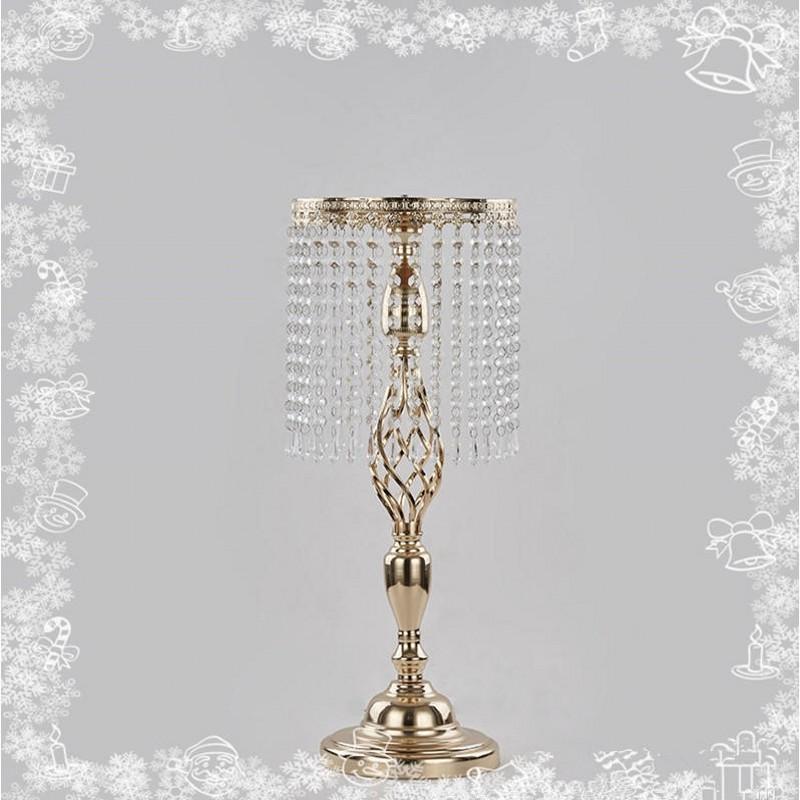 

Party Decor Sparkling Acrylic Crystal Wedding Flower Ball Holder Table Centerpiece Vase Stand Metal Candlestick Crafts