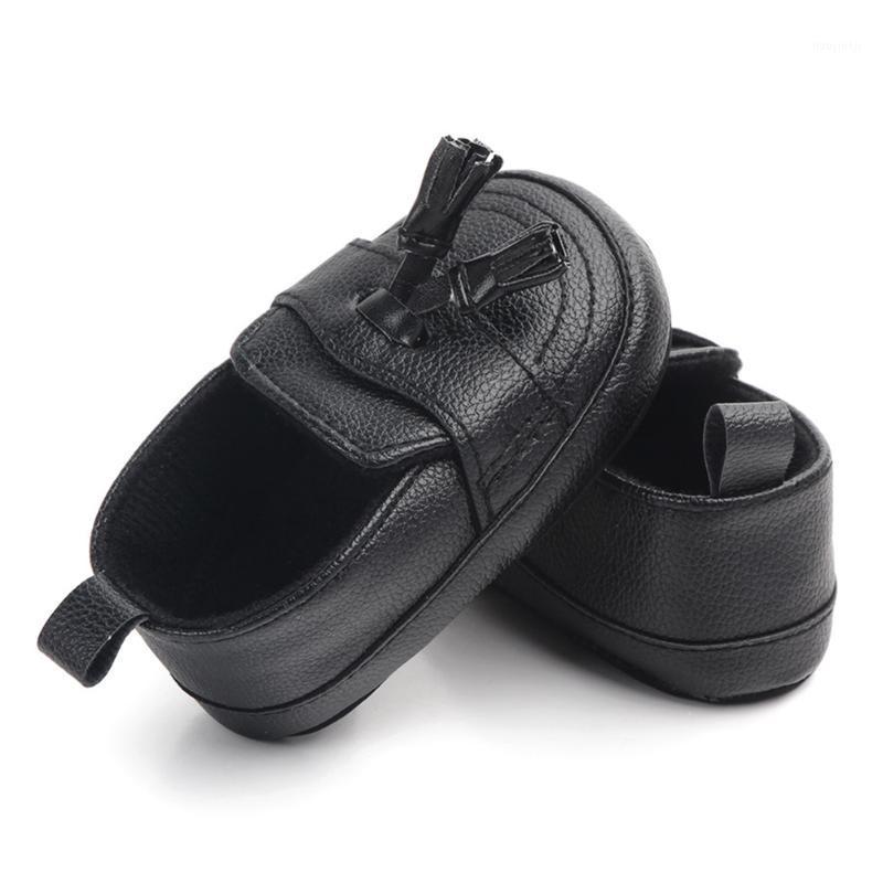

Tassel Baby Prewalker Moccasins Fashion Cute Soft Soles Infant PU Leather Shoes Boots Anti-slip Footwear1, Black