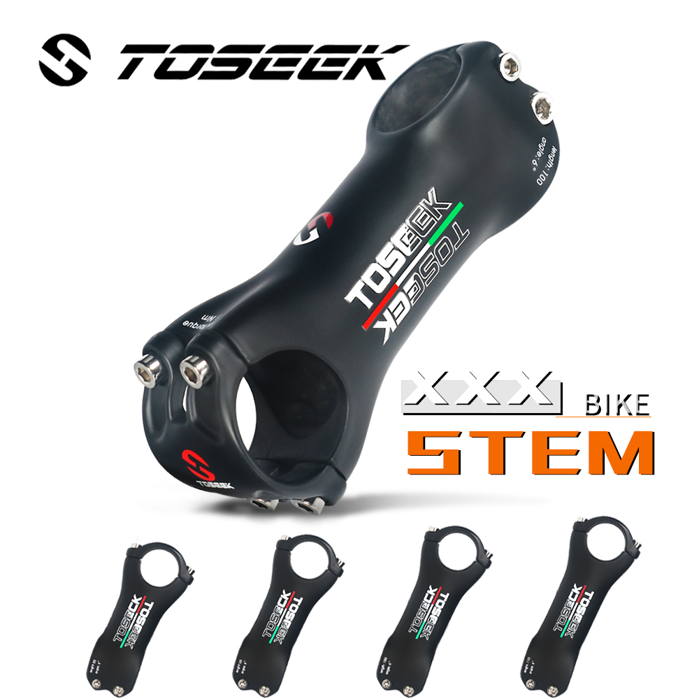 

TOSEEK XXX Bike Handlebar Stem Mountain Bike Stem Carbon Power 6 Degree Bike Parts Mtb Stem Roadbike Carbon 80mm 90mm