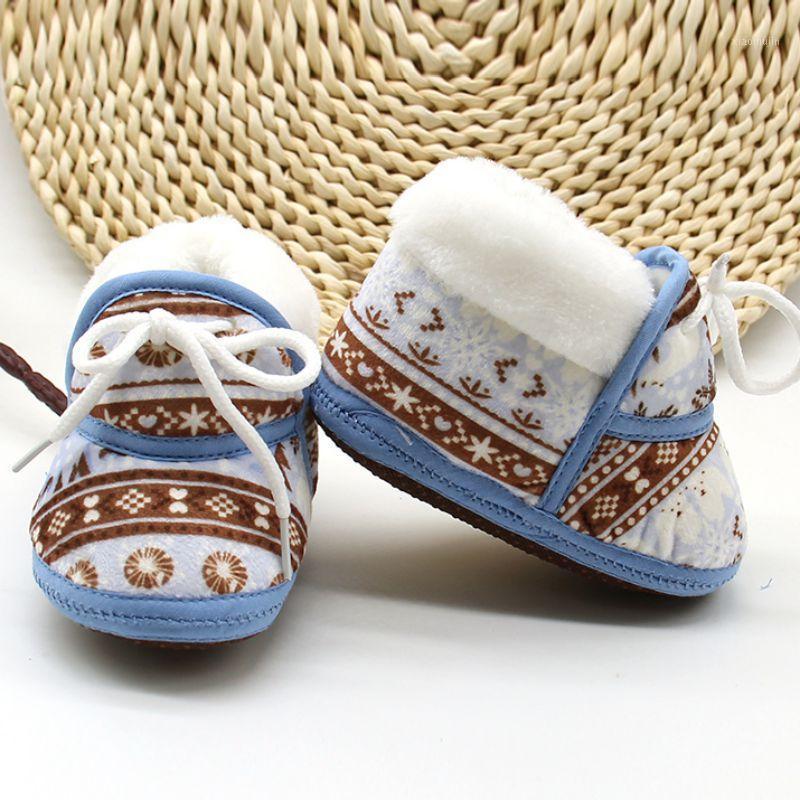 

Baby Shoes For Newborns Infant Soft Soled Footwear Walking Shoes Winter Toddler Keep Warm Print First Walkers1, Blue