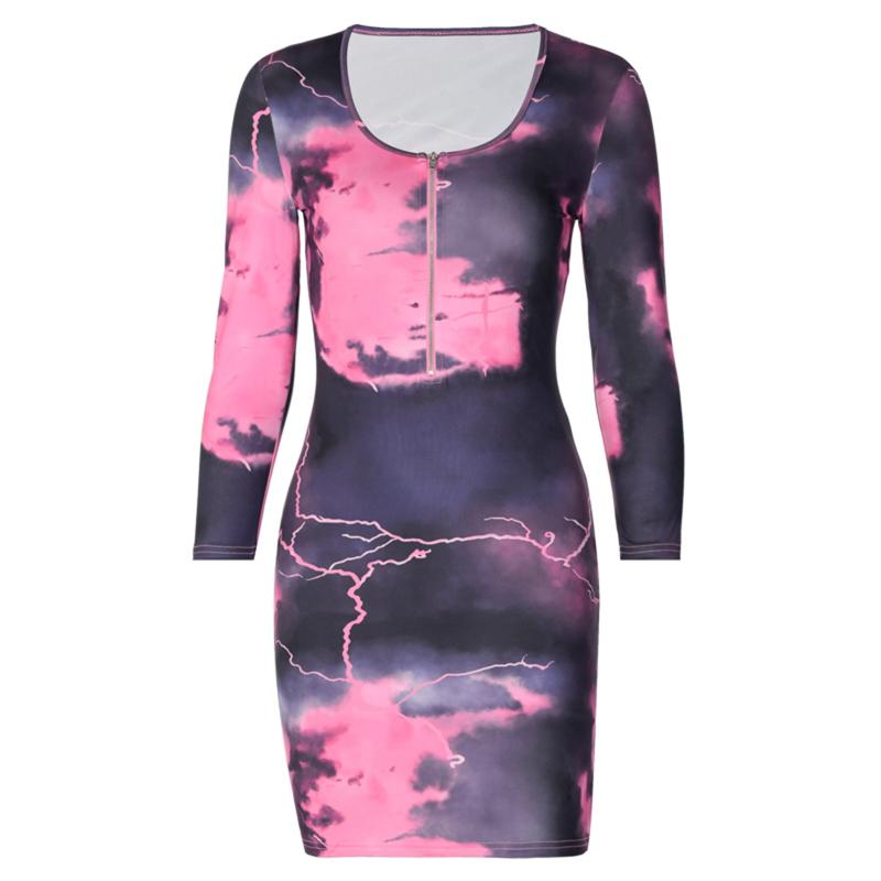 

Women' Dress Slim Long Sleeve Zipper Dress One-piece Suit for Party Vacation Dating Shopping Holiday