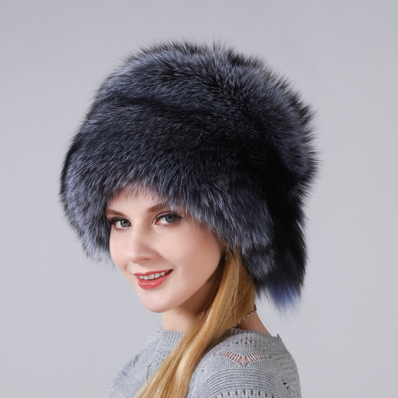 

das Mulheres Quentes Novas Morno do Inverno Chapu Pele De Real Natural Com Pequenas Caudas Raposa No Topo neve-prova, 002