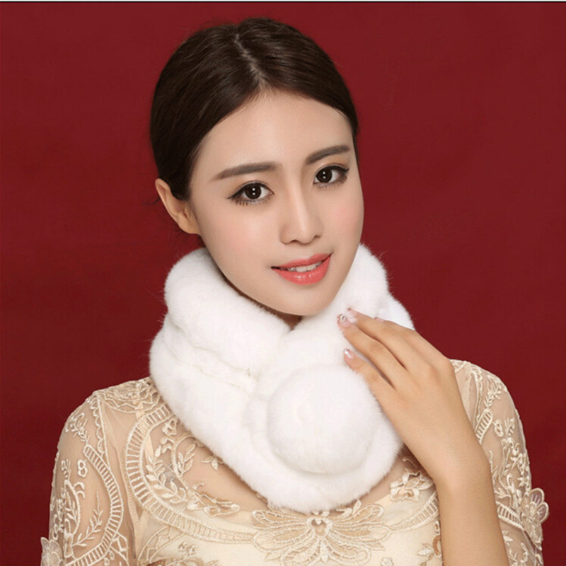 

Rabbit skin Rex woman's hair women's scarf thermal thickening fur collar full