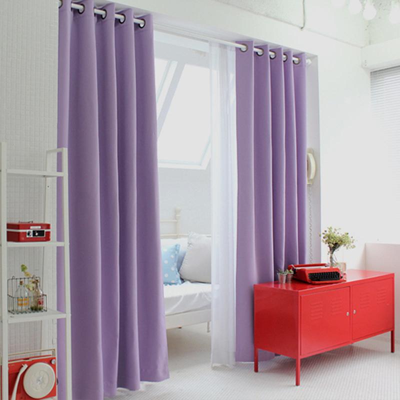 

Korean Physical Blackout Curtains for Window Modern Light Purple Curtains for Living Room Bedroom Curtain Kitchen Single Panels, Photo color