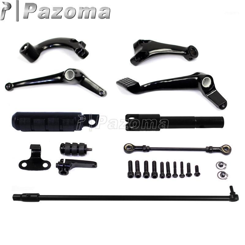 

Black Motorcycle Forward Controls Complete Foot Pegs Levers Linkage for SuperLow Custom XL883 12001