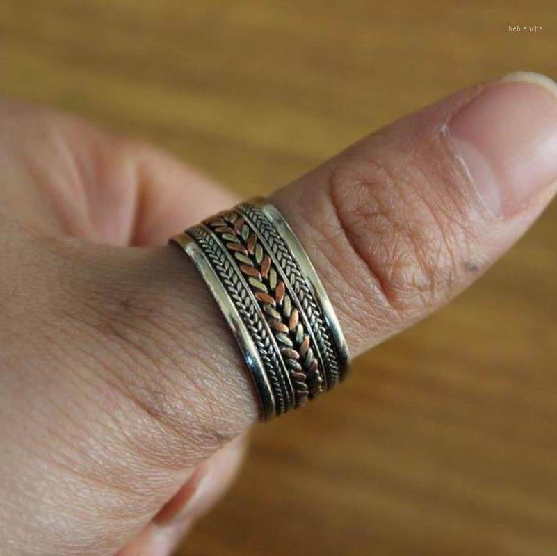 

Cluster Rings RG008 Handmade Tibetan 3 Metal Copper Adjustable Ring Or Thumb India Nepal Jewelry Arrival1
