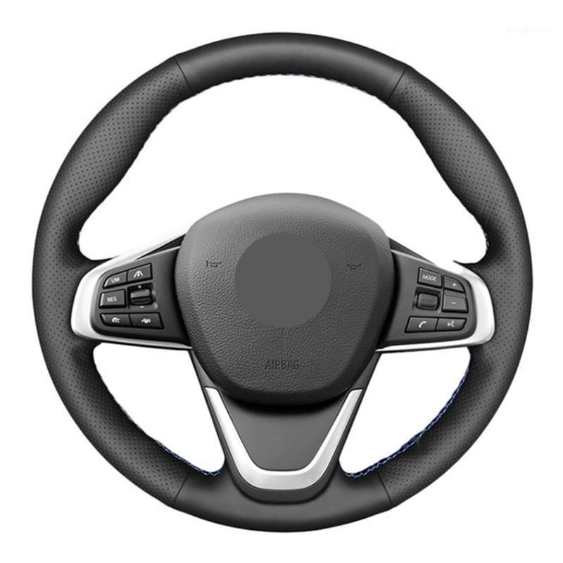 

DIY Hand-stitched Black Genuine Leather Car Steering Wheel Cover For F45 F46 X1 F48 X2 F391