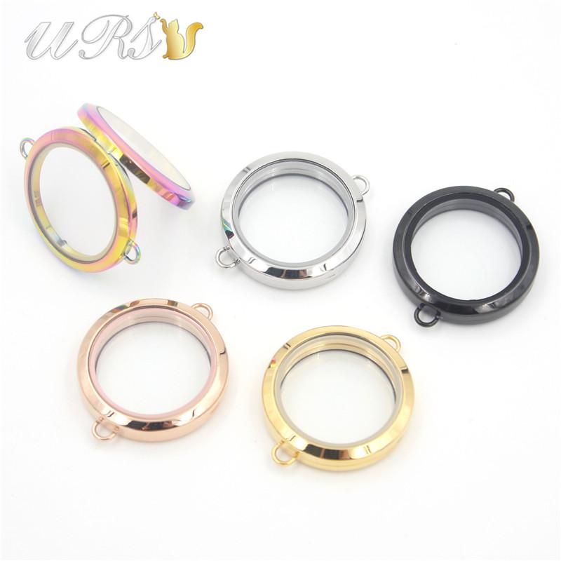 

25mm/30mm magnetic closure 316L stainless steel bracelet charm locket with plain face (locket only