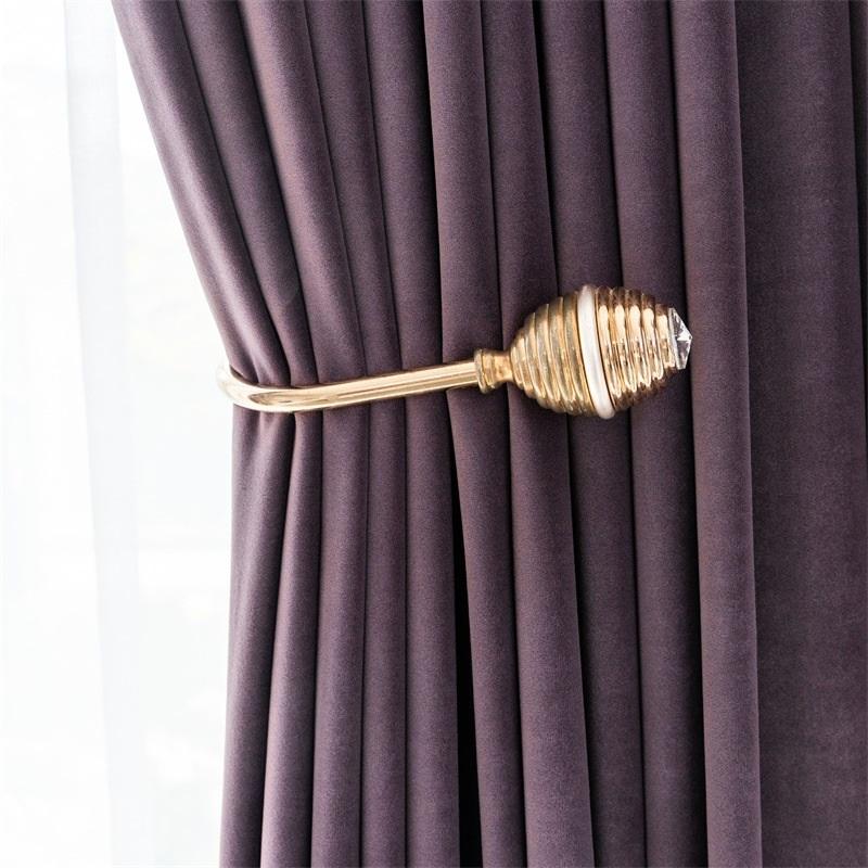 

High Shading Velvet Blackout Curtain for Living Room Bedroom Modern Style Windows Solid Finished Curtains Home Decoration Custom, Coffee curtain