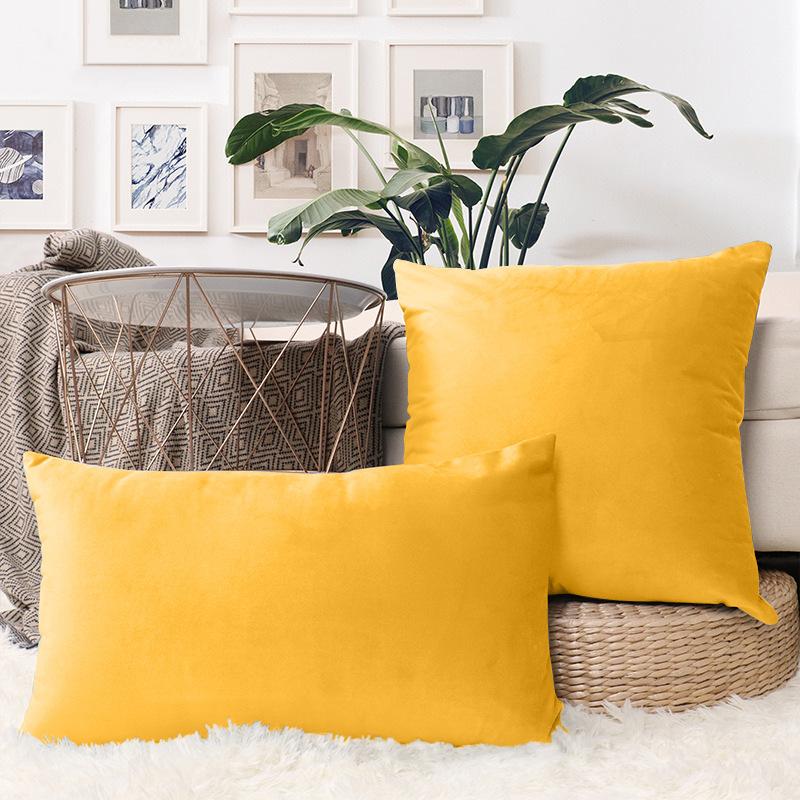 

pillow cover cushion covers solid flannel pillowcloth decoration for home car bed sofa living room, Lsr-5-21