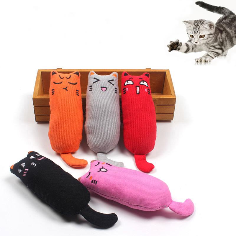 

Cat Grinding Catnip Toys Funny Interactive Plush Cat Toy Pet Kitten Chewing Toy Thumb Bite mint For Cats Teeth toys