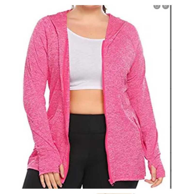

Women' new fashion sportswear running long sleeve jacket cardigan zipper sweater indoor yoga sports cardigan fitness jacket, Lavender