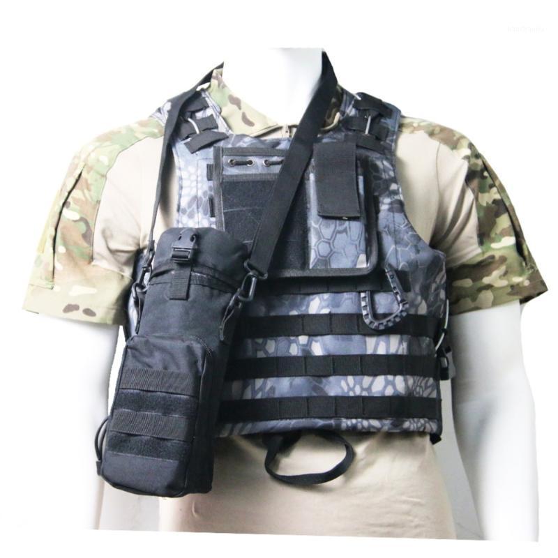 

TAK YIYING Outdoors Sports Molle Gear Zipper Water Bottle Pouch Kettle Waist Shoulder Bag1, Black
