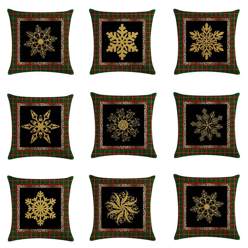 

Merry Christmas Cushion Cover Nordic Plaid Snowflake Decorations Home Navidad Decor Happy New Year Xmas Decor L906, L90603