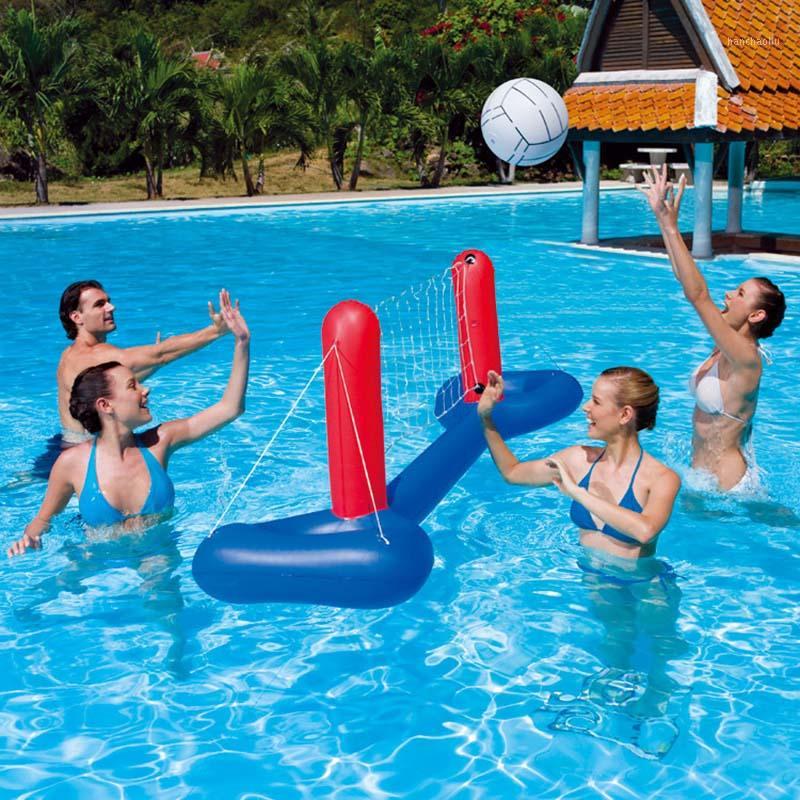 

Swimming pool accessories Water volleyball net inflatable volleyball rack Goal throws basketball Water entertainment facilities1