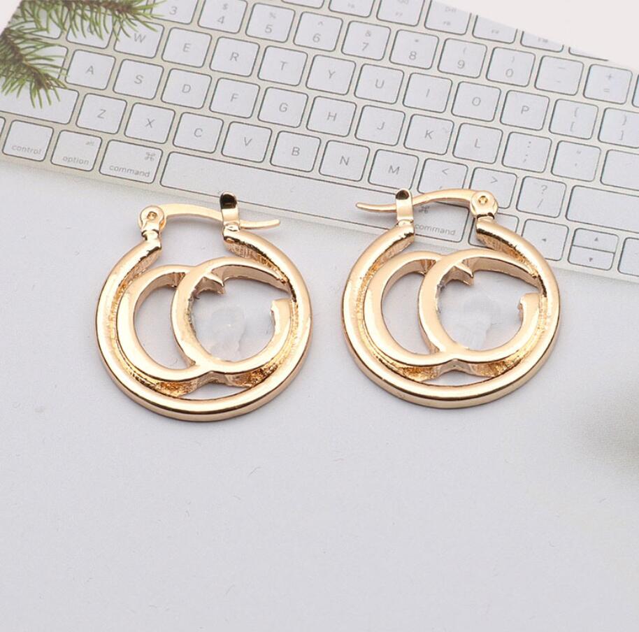 

Simple 18K Gold Plated Luxury Brand Designers Letters Stud Clip Chain Geometric Famous Women Crystal Rhinestone Pearl Earring Wedding Party Jewerlry 18 Style