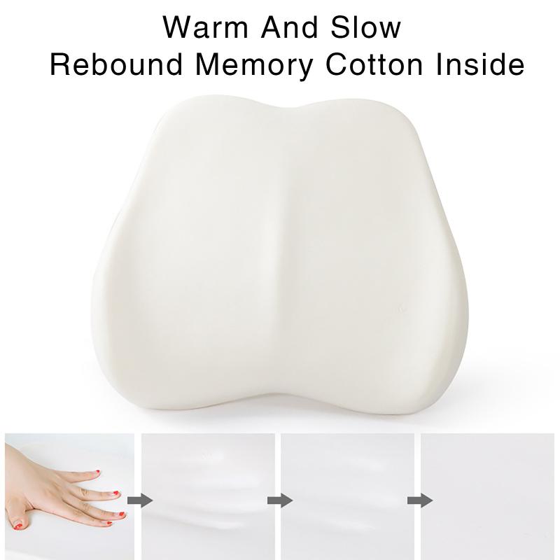 

Memory Foam Backrest Office Seat Backrest Pillow 4 Color Sofa Decorative Cushion