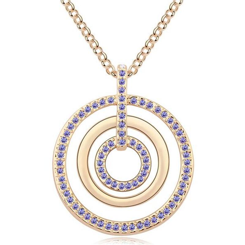 

SHDEDE 80CM Long Sweater Chain Necklace Pendant For Women Classic Round Fashion Jewelry High Quality Accessories -10401