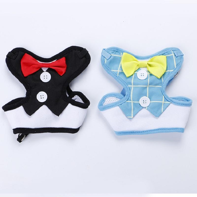 

Dogs chest straps tie evening dress Traction rope Polyester material two styles comfortable soft dog chest back traction rope1
