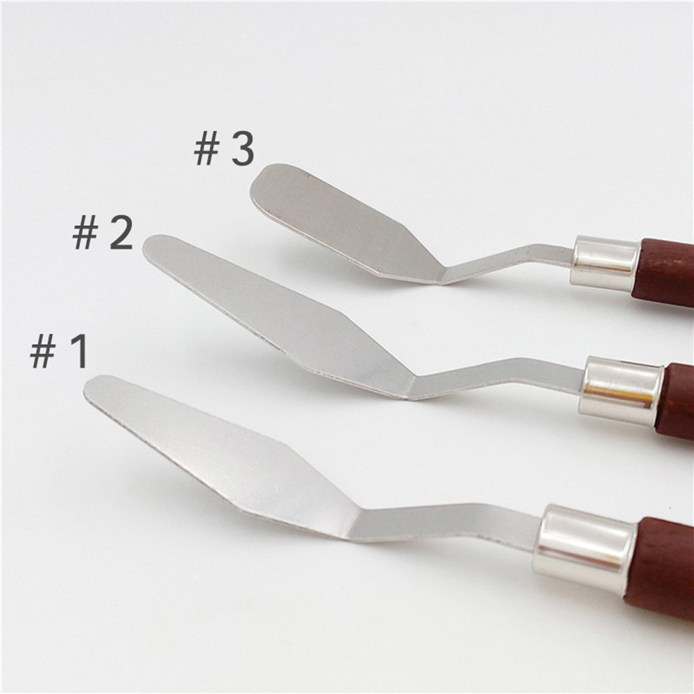 7 pz/set Palette Spatola In Acciaio Inox Artisti Tavolozze Coltello Miscelazione Raschietto Set per Tutti I Pittura A Olio o Acrilico 