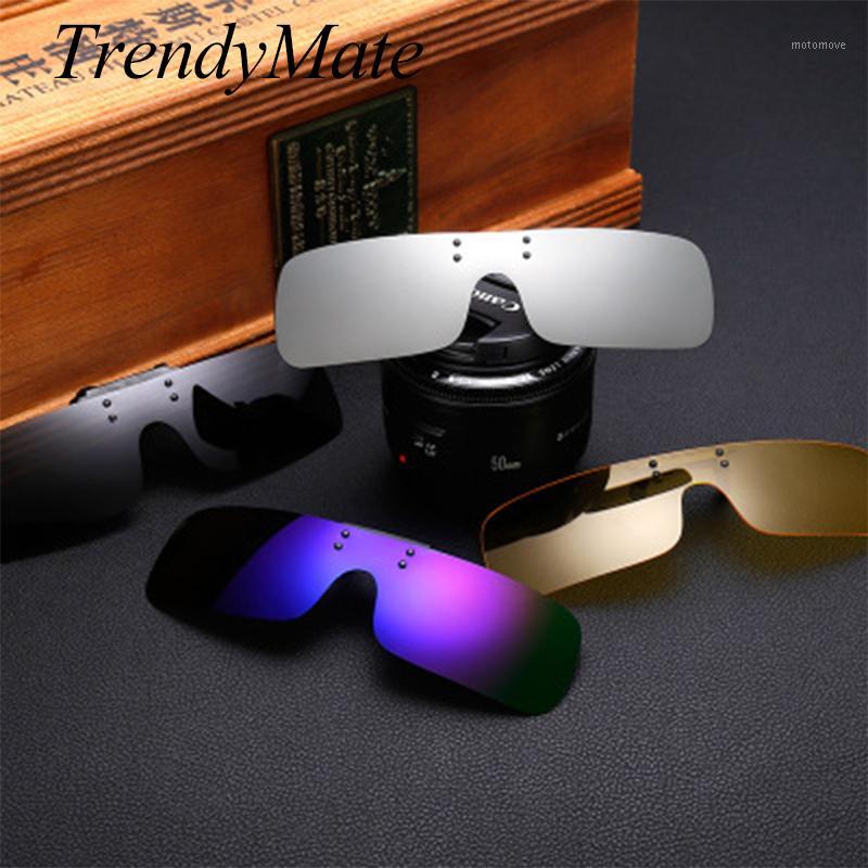 

2020 Polarized Clip On Sunglasses Men Women Flip UP Driving Night Vision Lens Men's Women's Sunglasses UV400 1178T1