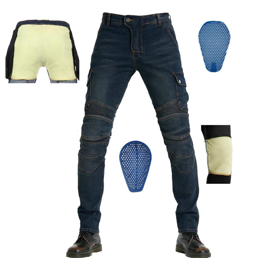 

2021 New Biker Jeans Men Women Motorcycle Motorbike Riding Protective Pants Reinforced with Aramid Protection Lining Honeycomb Silica Pad Ek