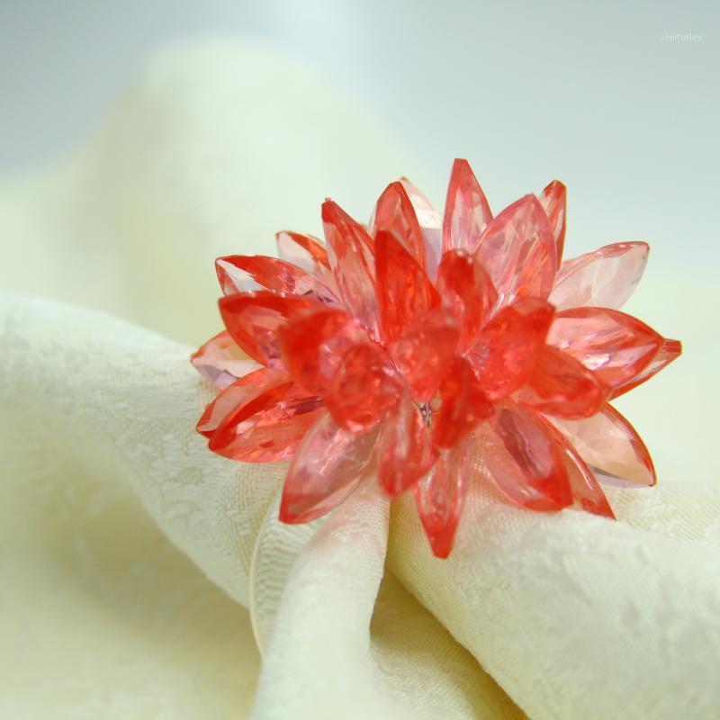 

free shipping acrylic beaded wedding napkin ring wholesale decoration napkin holder18 pcs1