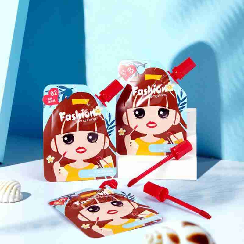 

Fashion Girl Mini Lip Gloss Velvet Matte Sexy Makeup Liquid Lipstick Waterproof Non-Stick Edge Lip Fluid, Customize