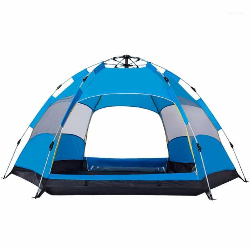 

Camping Tent Shelter 4-6 Person And 5-8 Person Large Space Thicken Waterproof Rainproof Sun Shelter Camping Automatic Tent1