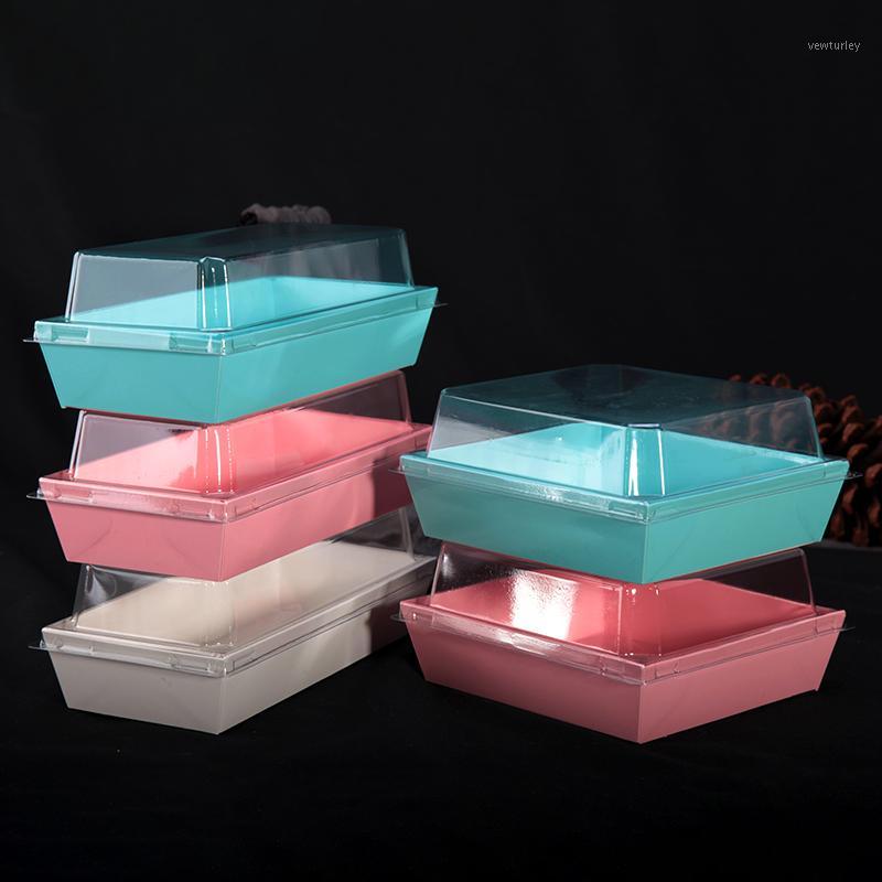 

200pcs High Quality Sandwich box space cover box kraft paper plastic boxes custle cake packing1