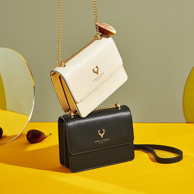 

2021 new chain mini bag cute handbag fashion all-match shoulder messenger bag square shoulder, Black