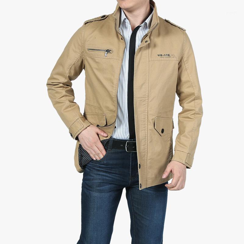 

2020 Winter Solid Color New Men Coat New Arrival Male Hiking Jacket Slim Fit Mens Clothing Man Hiking Jackets Zipper Keep Warm1, Armygreen