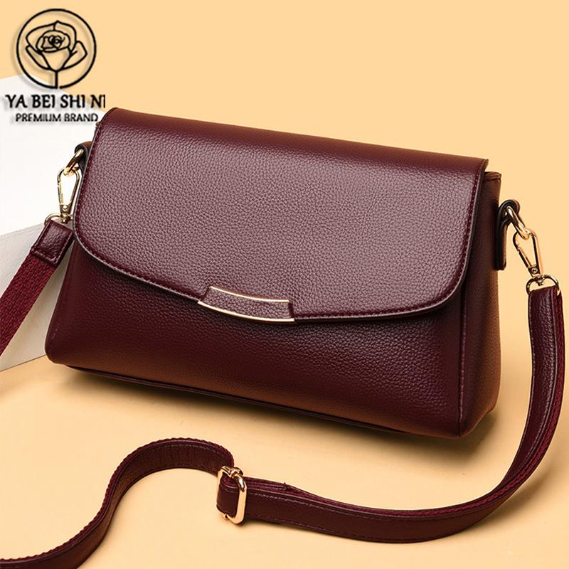 

Bag Elegant Ladies Casual Women Shoulder Crossbody Bags for Women Female Leather Messenger Bag Designer Handbags High Quality, Black