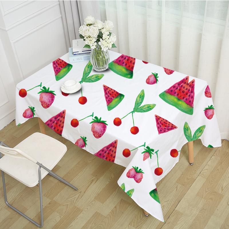 

Decorative Table Cloth Rectangular Party Banquet Outdoor Tablecloth Home Decor Table Cover Fruit Watermelon Pattern MZ0041