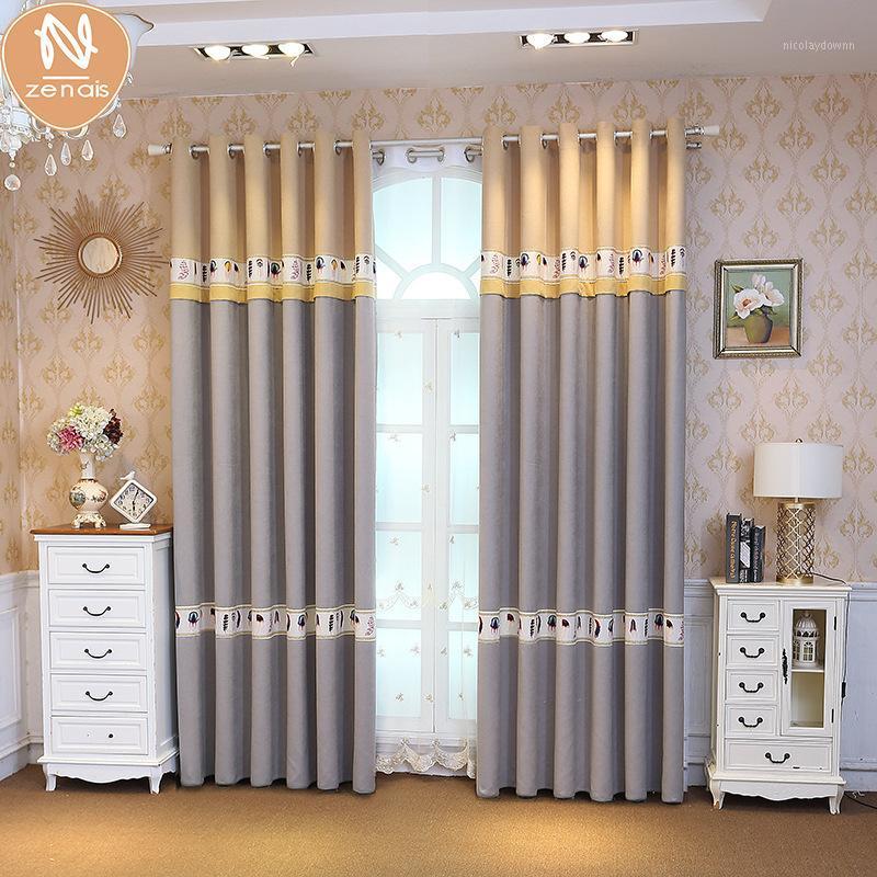 

Modern European Splicing Shading Curtains for Living Dining Room Bedroom.1, Curtain
