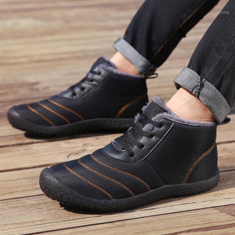 

winter shoes men's large size 36-48 super warm men's boots sports shoes warm ankle plush ski boots1, Black plus cotton