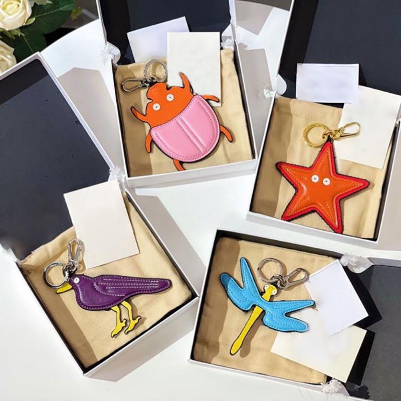 

Keychains Brand Retro Color Fashion Jewelry Copper Chain Black Name White Key Prati Animal Star Bird