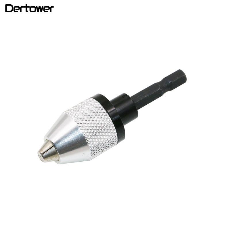 

6.3mm 1/4" Inch Keyless Drill Bit Chuck Adapter Converter 0.3-6mm Power Drill Screwdriver Bits