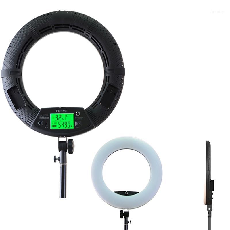 

Yidoblo FE-480II Studio Light 96W Bi-color Photo Studio LED Video Light Lamp LCD Display LED Ring Lamp1