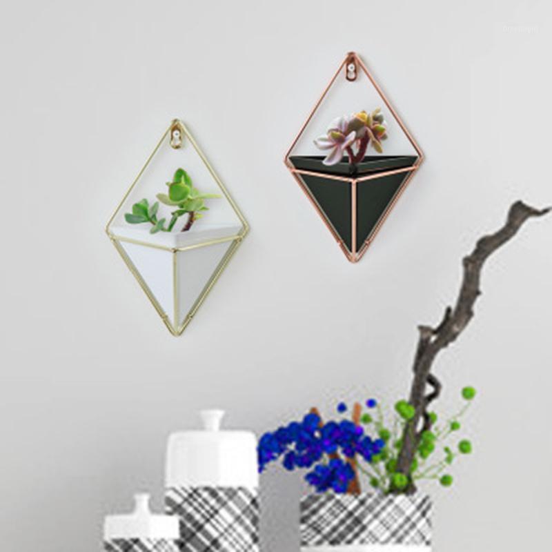 

Geometric Flower Pot Trays Ledge For Home Office Hanging Planter Vase For Succulent Plants Interior Wall Vase Decor 1PC1