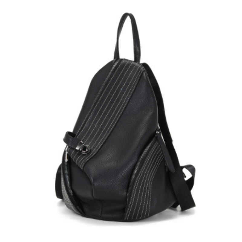 

Natural leather bag 2020 new European and American style of women mini backpack sale superior in promotion free shipping, Black