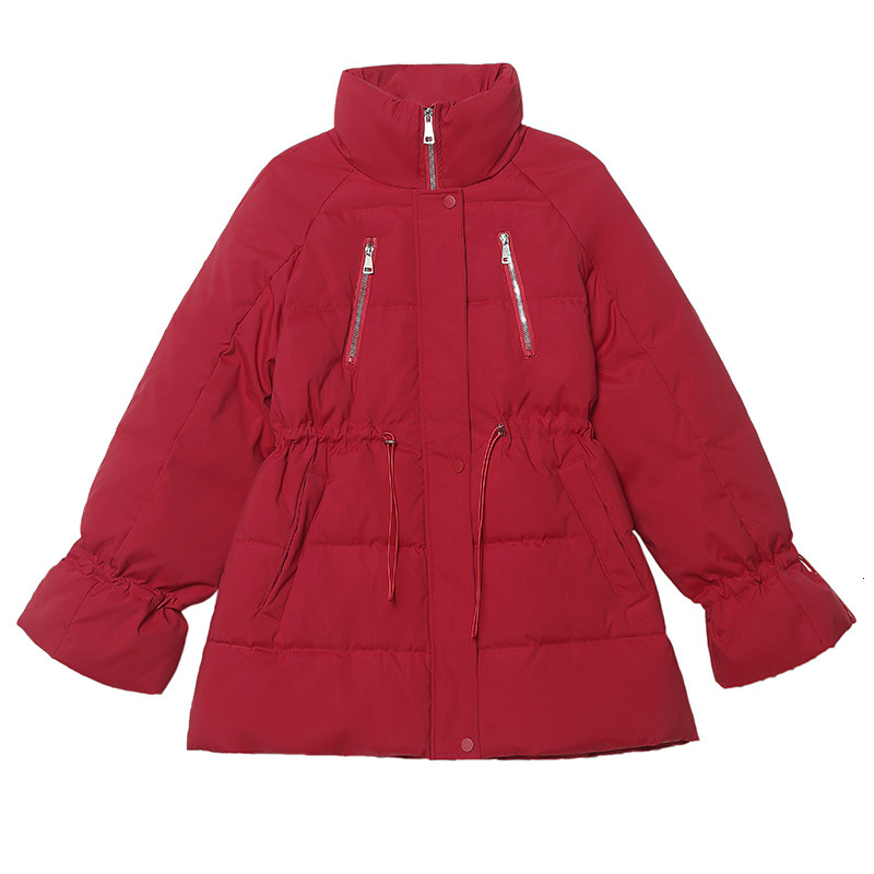 

2021 New Winter new fashionable ladies down cotton mid-length solid colour hot coat of women high quality jacket with hoodie h00199, Black
