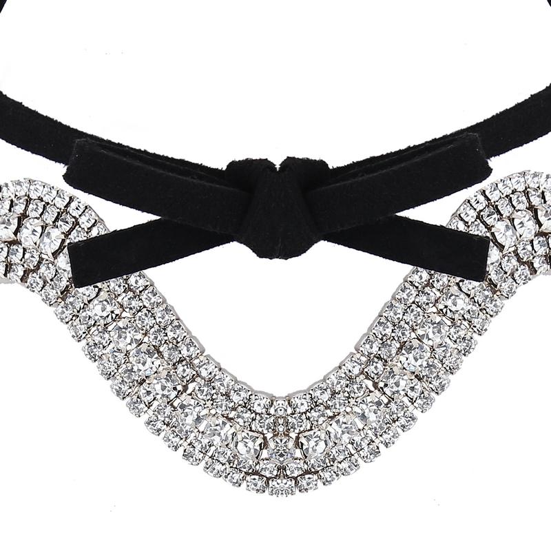 

Vintage Choker Necklaces & Pendants Charms Velvet Rope Statement Necklace Women Crystal Collares Ethnic Jewelry Accessories