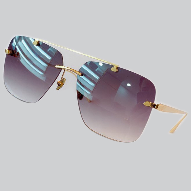 

Women's square sunglasses gold frames uv400 shadow fashion new driving LCEV