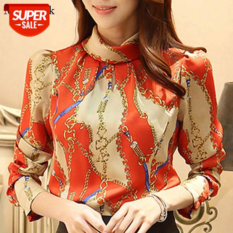 

Autumn Plus Size Women Blouses O-neck Vintage Printed Chiffon Blouses Women Casual Pullover Shirts Blusas Mujer 1817 50 #7Y8I, White