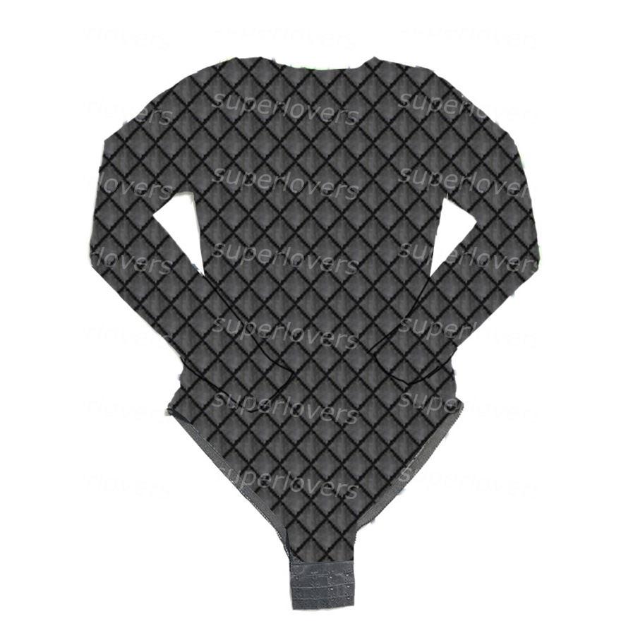 

Womens Letters Embroidered Leotards Bustiers Perspective Long Sleeve Design Bodysuit Black Simple Fashion Bodysuits One Piece Leotards Underwear, Extra shipping