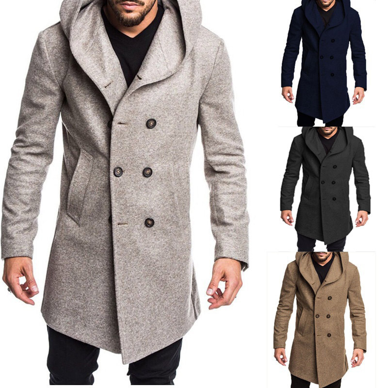 Men's designers clothes 2020 wool coat autumn winter mens long trench coat Cotton Casual woollen men overcoat mens coats and jackets S-3XL